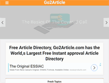 Tablet Screenshot of go2article.com